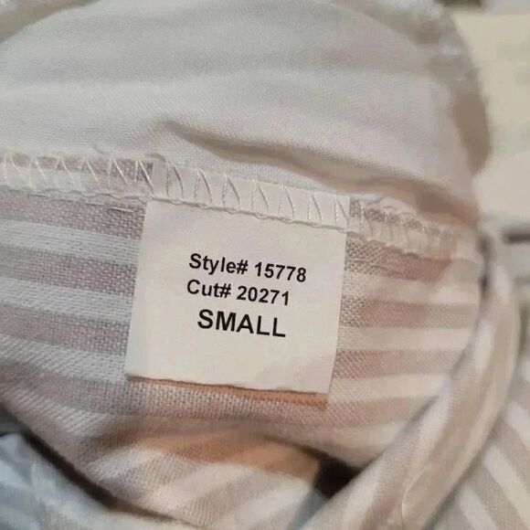 Aqua Women's White/Tan Poly/Spandex Striped Lined Skort - Picture 10 of 10